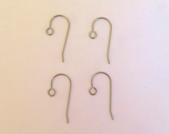 New Item 10 (5 Pairs) Titanium French Hook Ear Wires 21 gauge