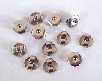 200 Large Stainless Steel Friction Ear Nuts -  Earring Backs