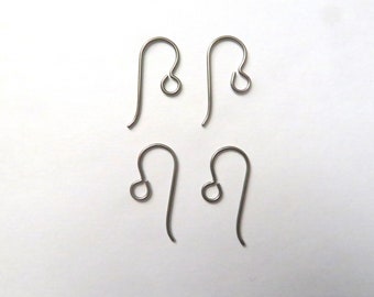 NEW Niobium French Hook Ear Wires with Loop - Nickel Free