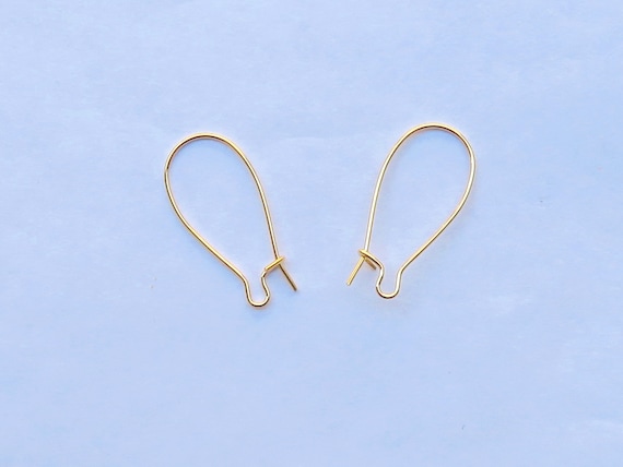 25mm Silver Plated Kidney Ear Wires