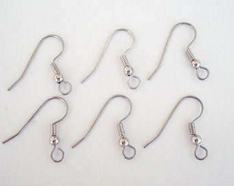 200 French Hook Ohrhaken Edelstahl - 4mm aussen durchm. Schleife