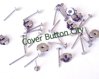 48 Stainless Steel 3mm Earring Posts With or Without Backs - 11.7mm Long