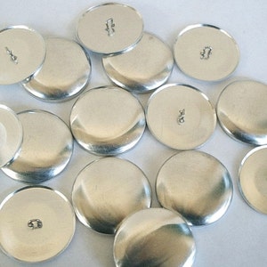 25 Size 60 (1 1/2 inch) Cover Buttons, WIRE BACKS