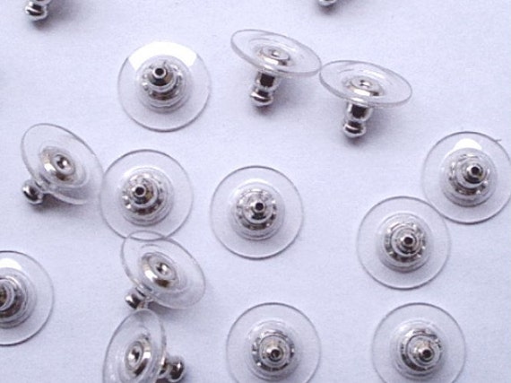 6 Sterling Silver Bullet Comfort Clutch Earring Backs