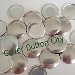 50  Size 45 (1 1/8 inch) Cover Buttons - Flat Backs