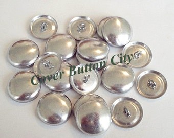 100 Size 36 (7/8 inch) Cover Buttons -  Wire Backs