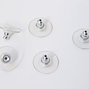 48 Bullet Comfort Clutch Earring Backs W / Flange