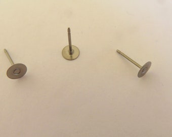 Nickel Free 100 Pieces 100% Titanium 5mm Earring Posts With or Without Backs - 9.5mm Long