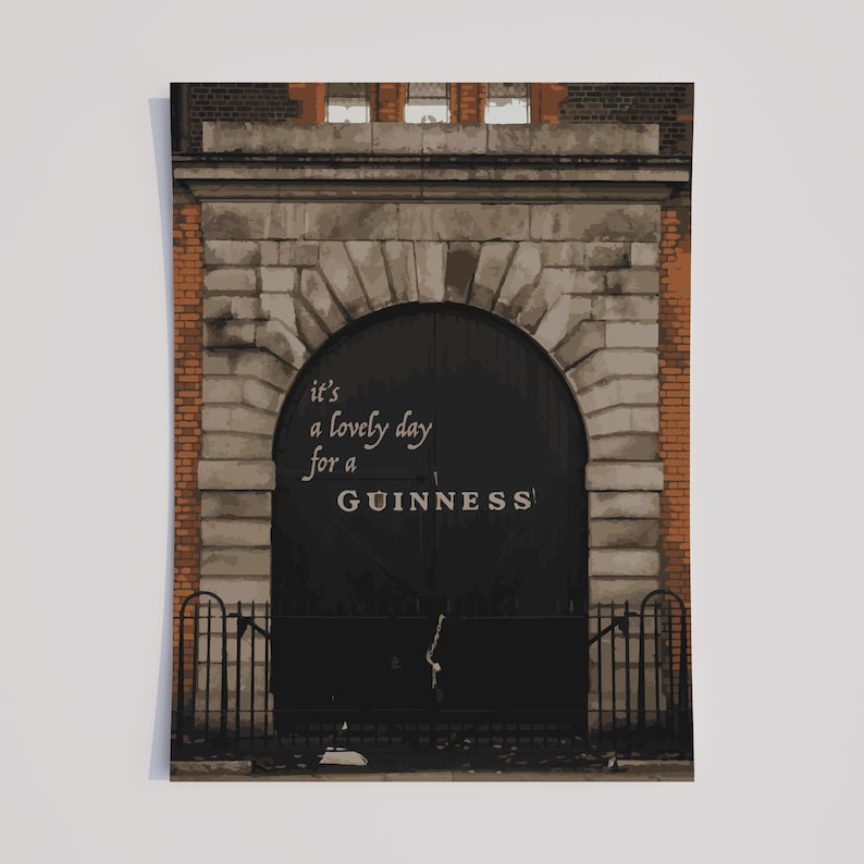 Guinness Print - Speakeasy Bar Wall Art | Vintage Physical Print (UNFRAMED, 3 Sizes)