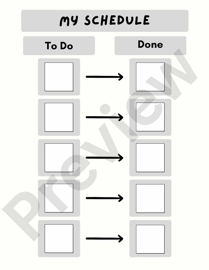 Printable Visual Schedule With Activity Icons - for School, Homeschool ...