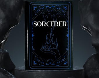 DnD Sorcerer Character Journal, Hardcover RPG Notebook – 10 Grid & 190 Lined Pages, Glossy Cover, Gift for Tabletop Gamers, DnD Players.