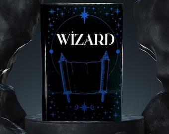 DnD Notebook - Wizard | Hardcover Journal, Grid & Lined Pages, Glossy Cover, DnD Gift and Accessories