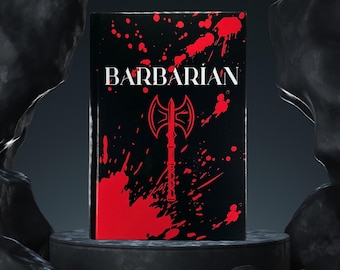 DnD Notebook - Barbarian | Hardcover Journal, Grid & Lined Pages, Glossy Cover, DnD Gift and Accessories
