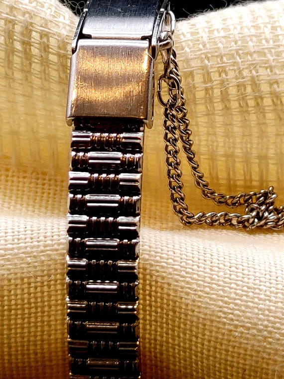 Vintage Seiko Womens Bracelet Watch Silver Tone Gold Accent Working Seiko Women main image 3