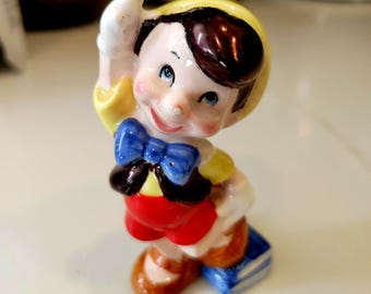 1970s Disney's Pinocchio, Jimmy Cricket and Figaro from the 1940s animation 'Pinocchio' Ceramic Figurines