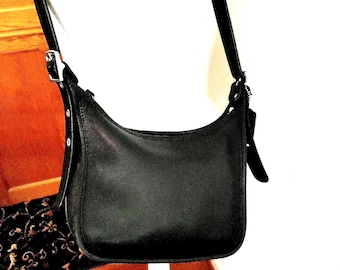 Vintage Coach 9950 Janice Legacy Black Leather Crossbody Handbag