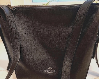 Vintage Coach Pebbled Leather Christie Carryall – Black Satchel Handbag