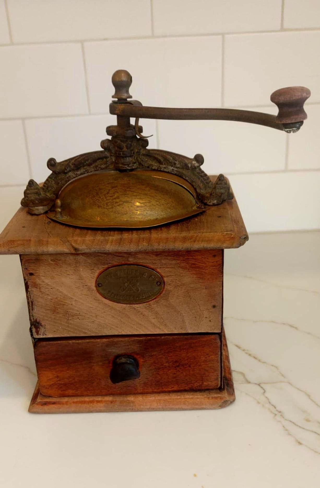 French Antique Coffee Grinder - Etsy