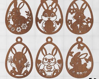 Easter Eggs SVG Bundle, Bunny Eggs SVG, Easter Bunny Eggs, Easter Decor, Easter Ornaments, Bunny Ornaments, Easter Hanger, Easter Egg Tags