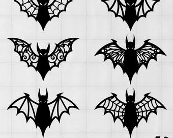 Halloween Bats SVG Bundle, Halloween Door Hanger SVG, Bat Door Hanger, Halloween Bat Decor, Bat Laser Cut File, Halloween Ornament, Bats SVG