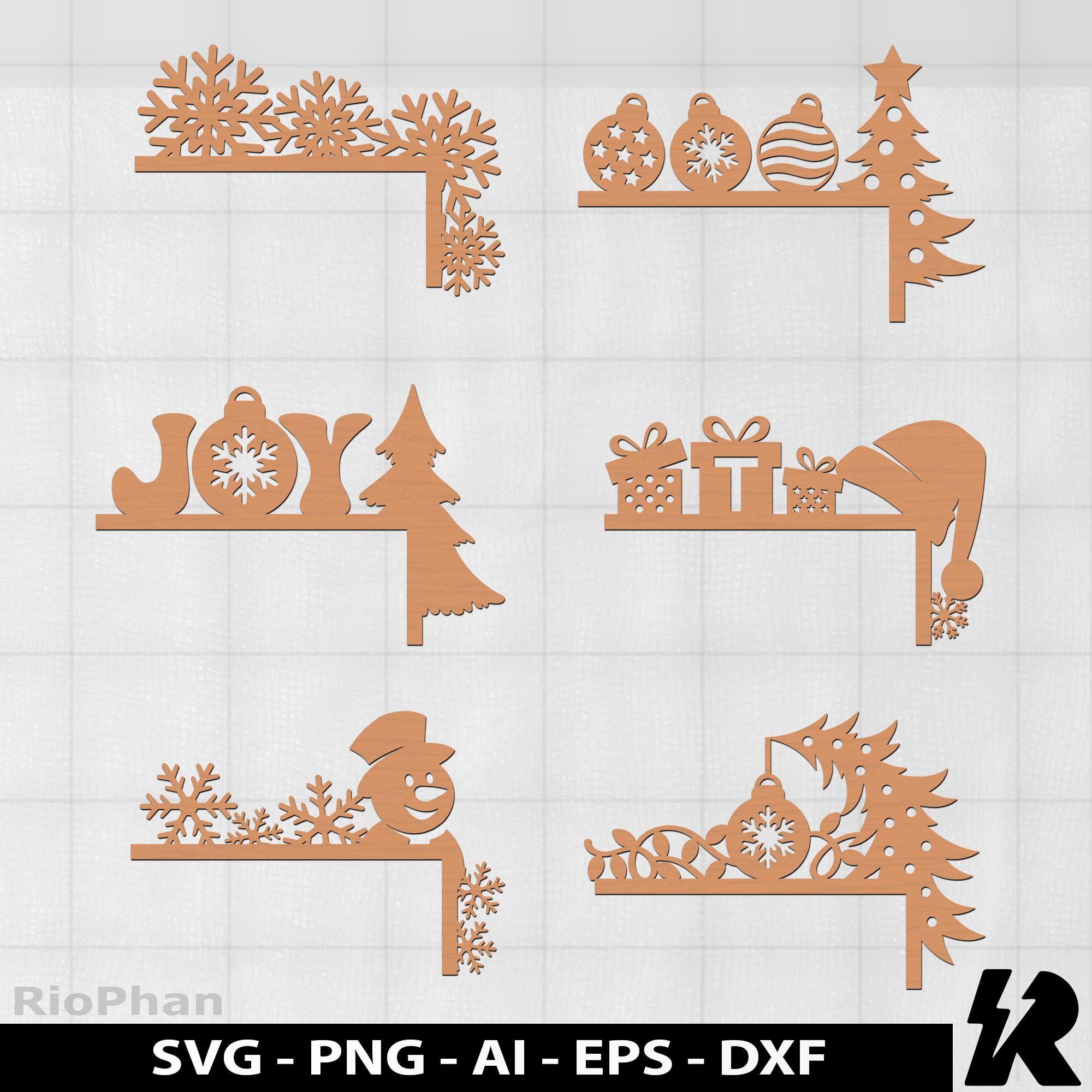Christmas Door Corners SVG, Christmas Door Trim SVG Bundle, Christmas ...