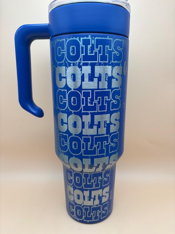 IIndianapolis Colts 40oz Laser Engraved Tumbler