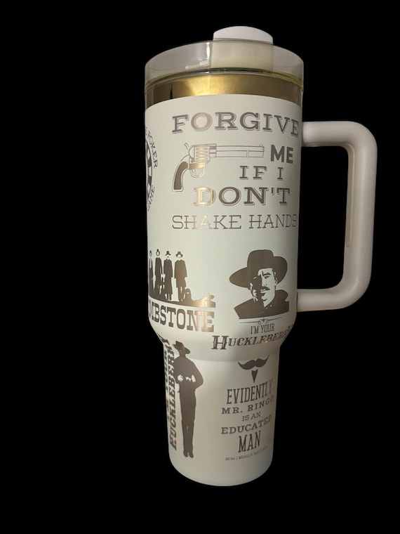 Doc Holiday 40oz tumbler tombstone