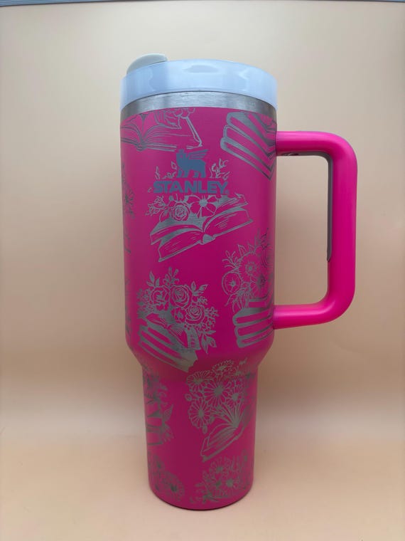 40oz Hot Pink Stanley for the Book Lovers