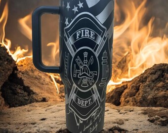 40oz Fireman Tumbler