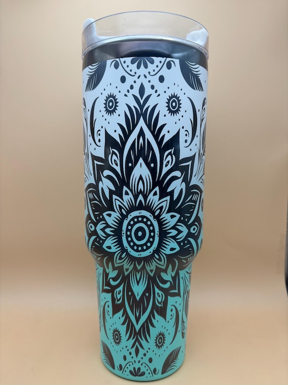 40oz Mandala Flower Tumbler