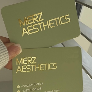 Custom Raised Foil Business Cards | Luxury Gold Foil Business Cards | Personalized Salon Branding Cards | Printed Cards for Small Business