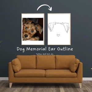 Custom Ear Outline Fine Line Art Tattoo Wall Art Phone Wallpaper Background