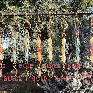 hgr- Hanger, Extension,  Hand Blown Glass and Copper Decorative Hanger, extension for hummingbird feeder
