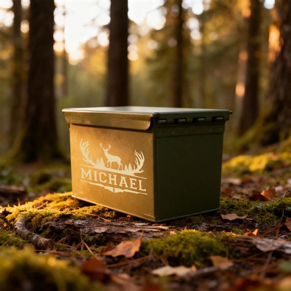 Personalized Ammo Can, Custom Military Storage Can, Engraved Ammunition Box, Hunter Gift, Boyfriend, Husband, Groomsmen Gift, Christmas Gift