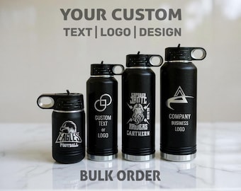 Custom Bulk Water Bottle, Personalized Bottle With Custom Logo, Business Logo Cup, Corporate Gifts, Promotional Gift Tumbler, Company Gift