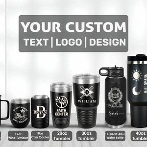 Custom Logo Tumbler, Personalized Laser Engraved Tumbler With Custom Logo, Corporate Gift, Monogram Tumbler, Bulk Order, Travel Mug