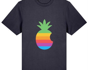 Rainbow Pineapple Logo Funny T-Shirt