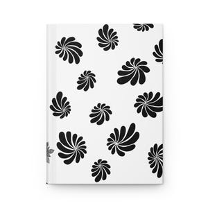 Chic Black Floral Hardcover Journal, Notebook for Writers, Bullet Journal, Sketchbook, Planner, Gift for Art Lovers