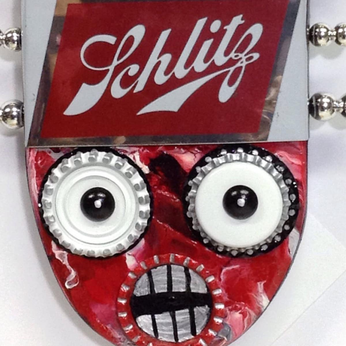 Outsider Folk Art, Schlitz Beer Can Art Original by Windwalker Art - Etsy