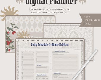 Fantasy Digital Planner for iPad | Hyperlinked GoodNotes Planner | Medieval Aesthetic Planner | ADHD Friendly | The Chronicle Planner