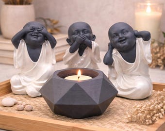 Zen Decor Figurines, Triple Tealight Holder