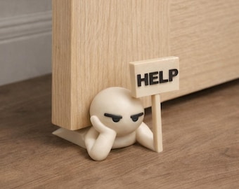 Funny HELP Door Stopper, Decorative Door Wedge, Creative Home Accessory