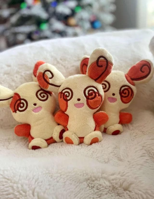 Handmade Custom OOAK Pokemon-inspired Spinda Plush Gen 3 Stuffed Bear