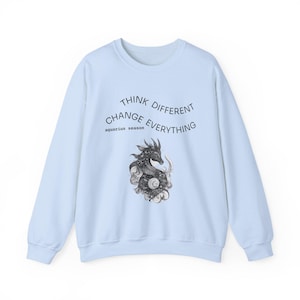Zodiac Sweatshirt, Aquarius Season Design, Astrology Sweater, Birthday Gift, Celestial Apparel, Star Sign Jumper, Horoscope Clothing