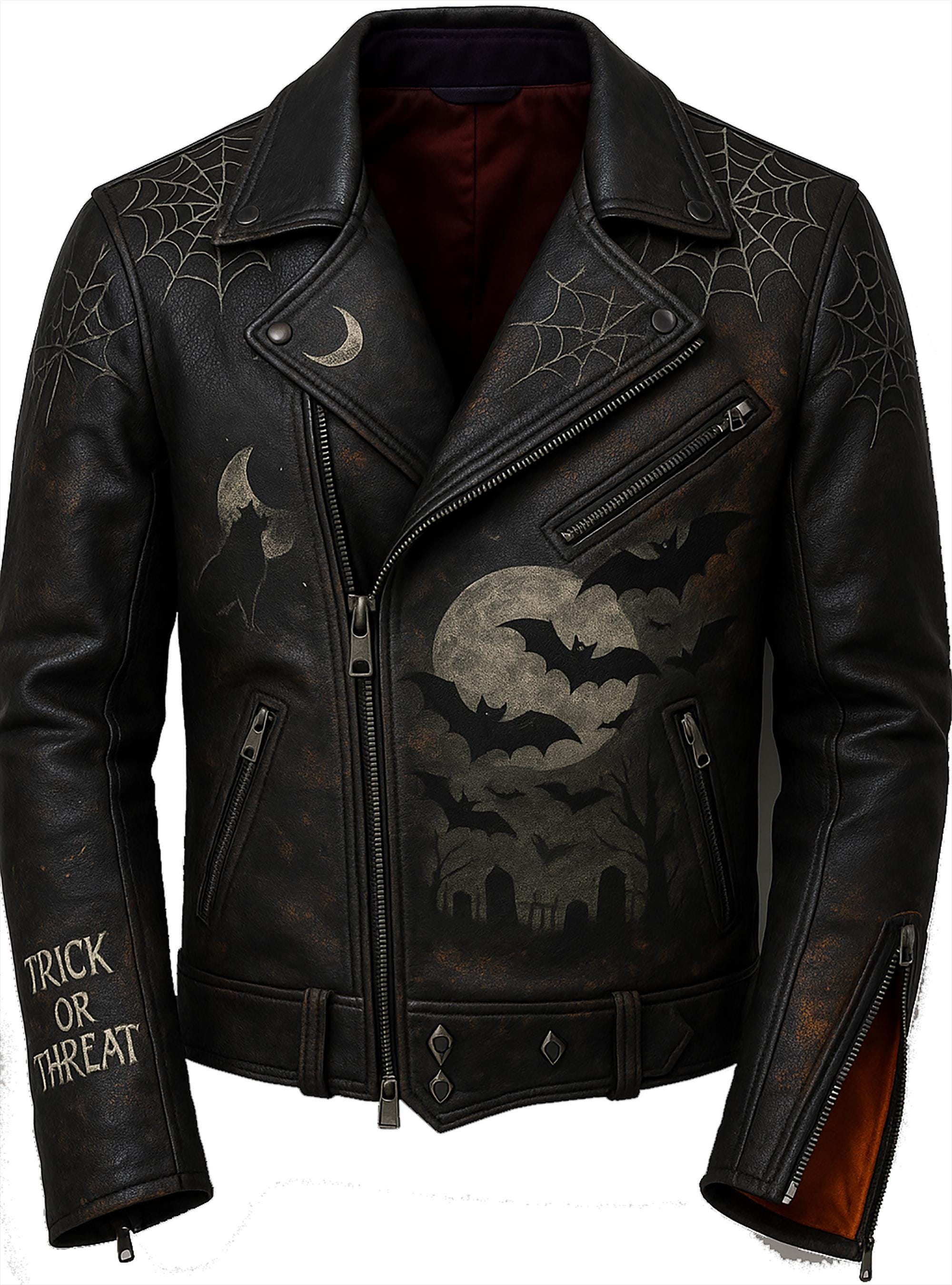 Goth Leather Jacket - Etsy display picture 1
