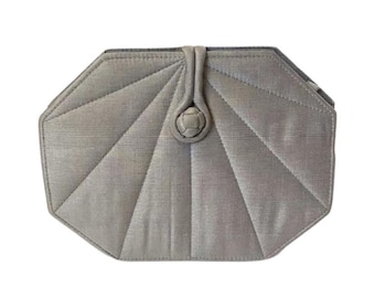 Vintage | Jim Thompson Grey Thai Silk Clutch Bag
