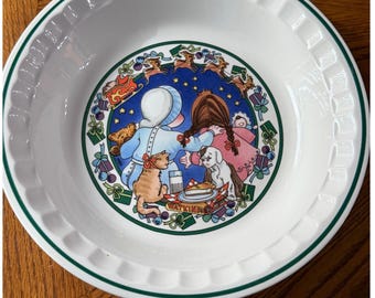 Watkins Country Kids Collector Recipe Pie Plate Holiday Turkey & Stuffing 5/5