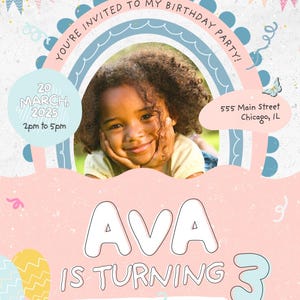 Girl Birthday Invitation Template