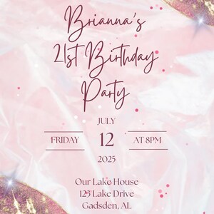 Girl’s Watercolor Invitation Template