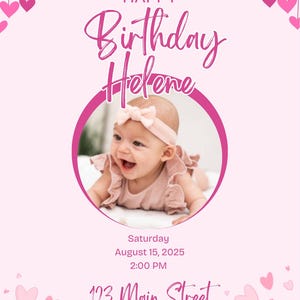 Girl Birthday Invitation Template